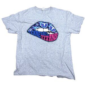 Tennessee Titans Graphic Tee Shirt L Gray Short Sleeve Mens Cotton NFL Tshirt